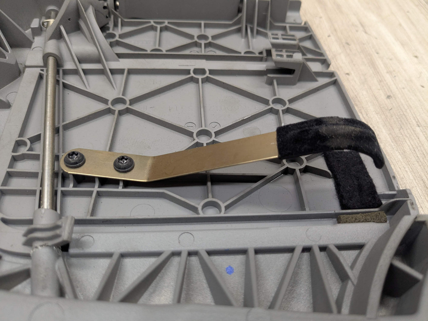 OEM BMW E93 328 335 M3 Right Passenger Convertible Folding Top Hinge Flap Gray