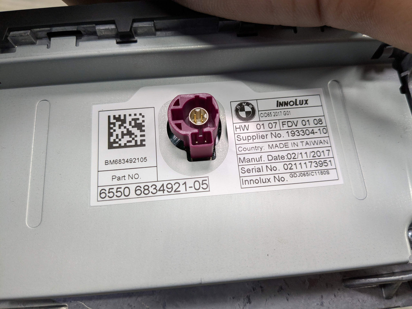 PRE-LCI OEM BMW G01 G02 X3 Dash Navigation Central Display Monitor Screen 6.5