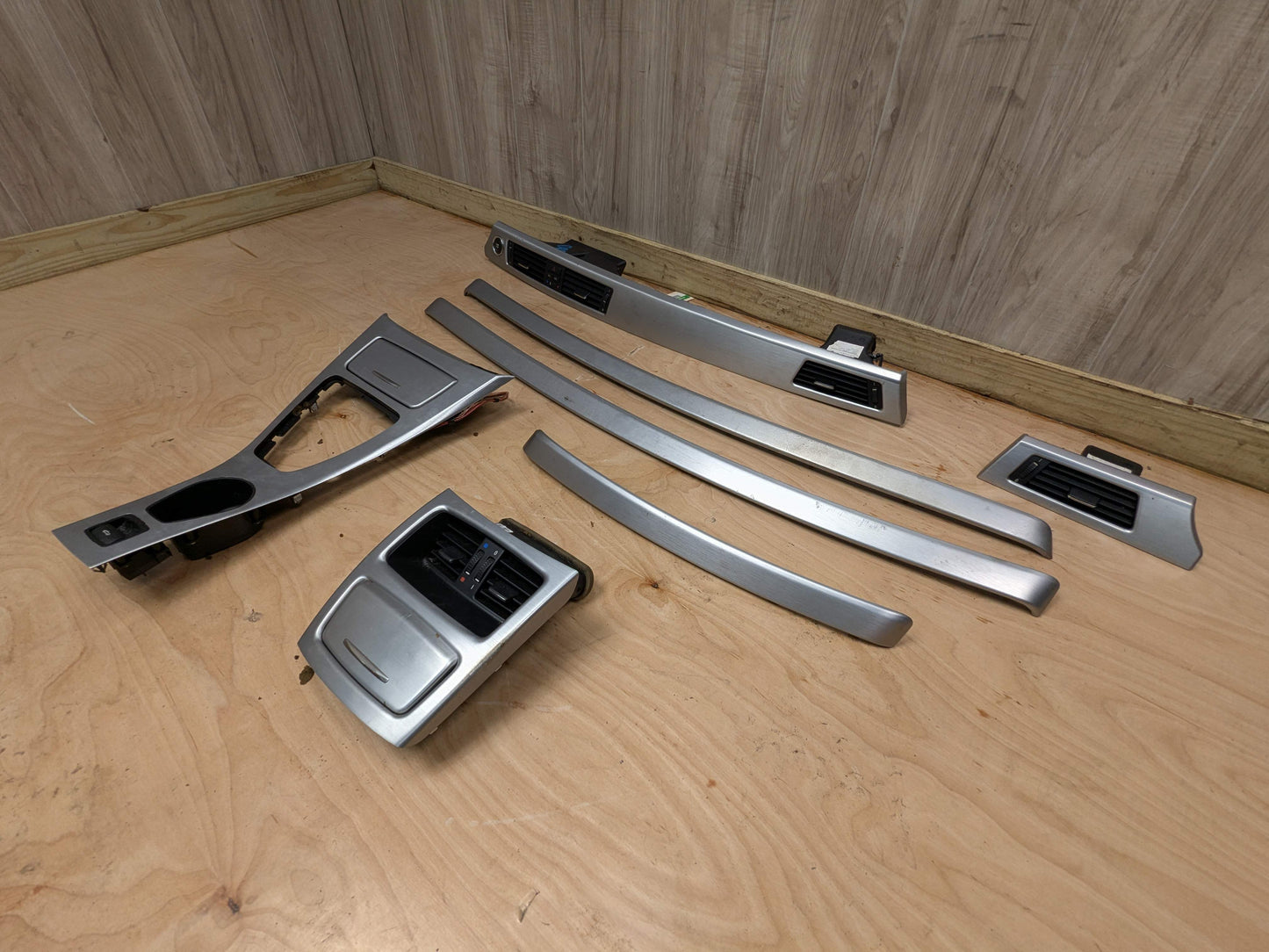 *07-13 OEM BMW E92 E93 328 335 M3 Brushed Aluminum Interior Trim Dash Panels SET