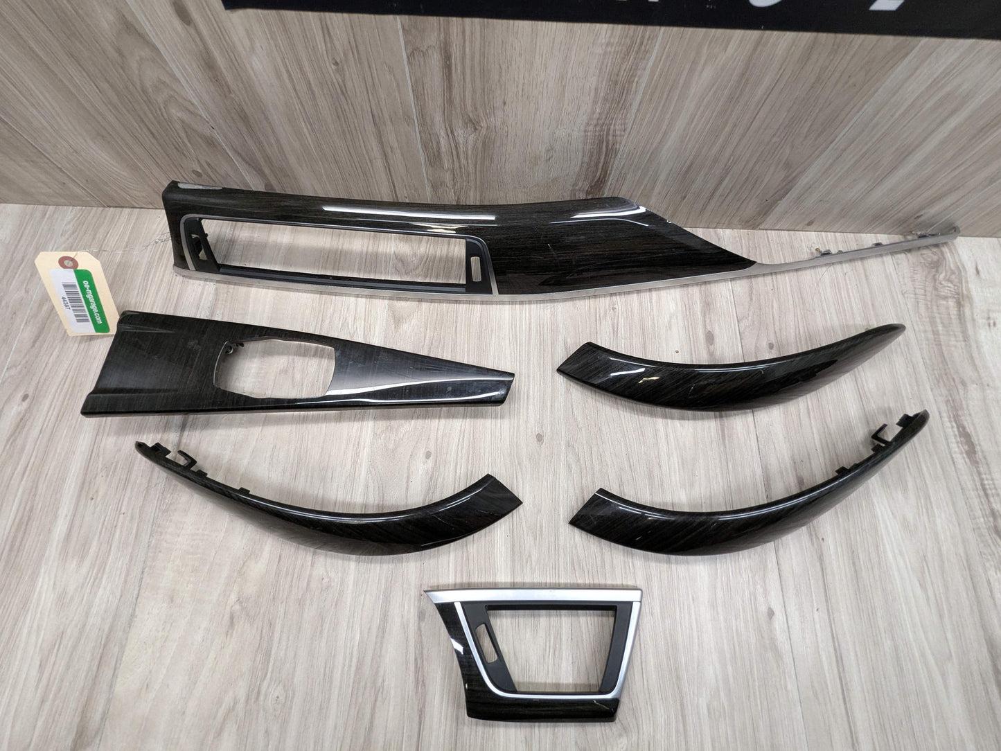 LCI OEM BMW F30 F32 F33 F36 Center Console Dash Door Interior Wood Trim SET (6)