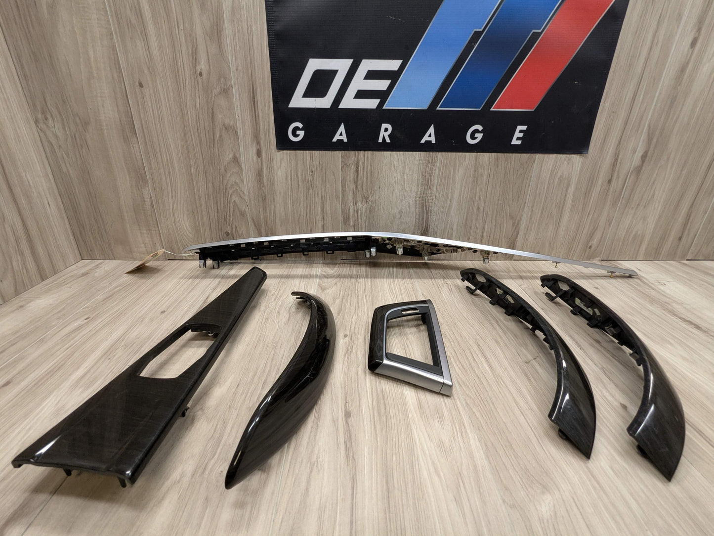 LCI OEM BMW F30 F32 F33 F36 Center Console Dash Door Interior Wood Trim SET (6)