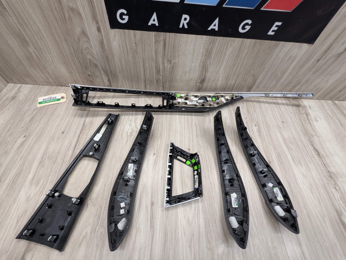 LCI OEM BMW F30 F32 F33 F36 Center Console Dash Door Interior Wood Trim SET (6)