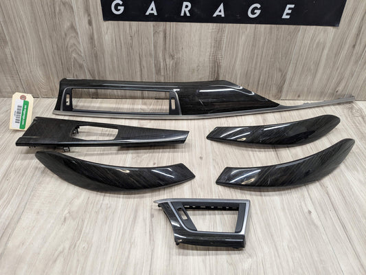 LCI OEM BMW F30 F32 F33 F36 Center Console Dash Door Interior Wood Trim SET (6)