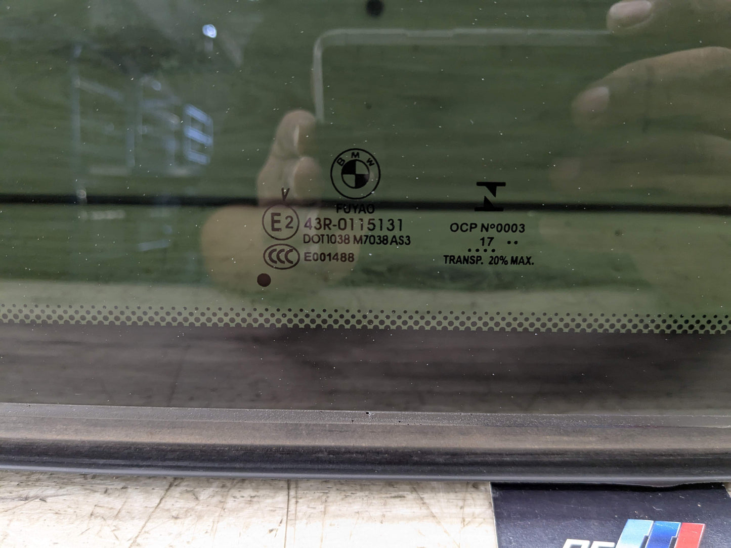 18-24 OEM BMW G01 F97 X3 X3M Rear Upper Sunroof Sun Roof Cover Window Glass