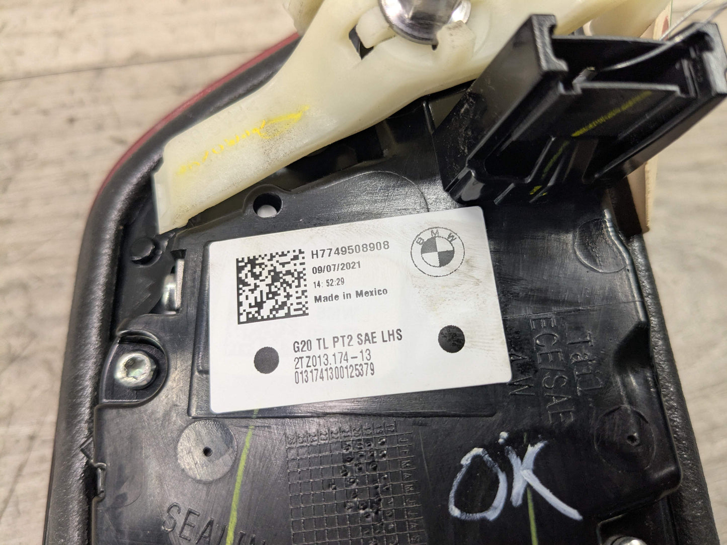 PRE-LCI OEM BMW G20 G80 330 M340 M3 Rear Left Driver LED Inner Stop Tail Light