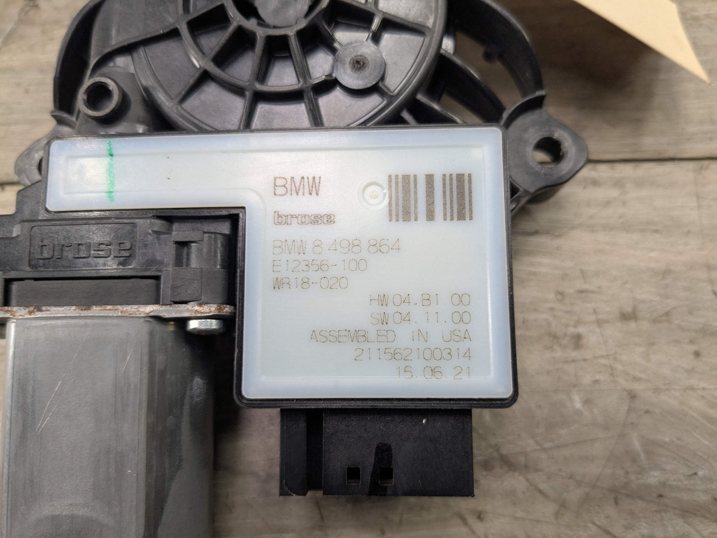 OEM BMW G20 G80 330 M340 REAR Right Passenger Side Door Window Regulator Motor