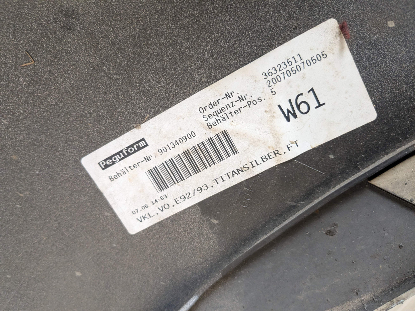 07-10 OEM BMW E92 E93 328 335 Front Bumper Cover w/ Grilles COMPLETE Silver 354