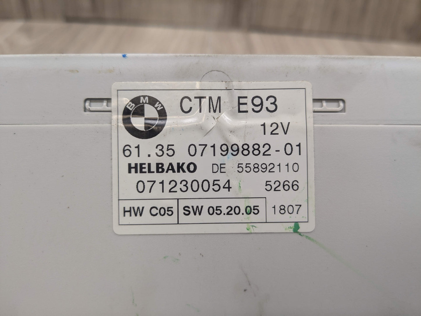 07-13 OEM BMW E93 M3 335 328 Convertible CTM Roof Folding Top Module Unit