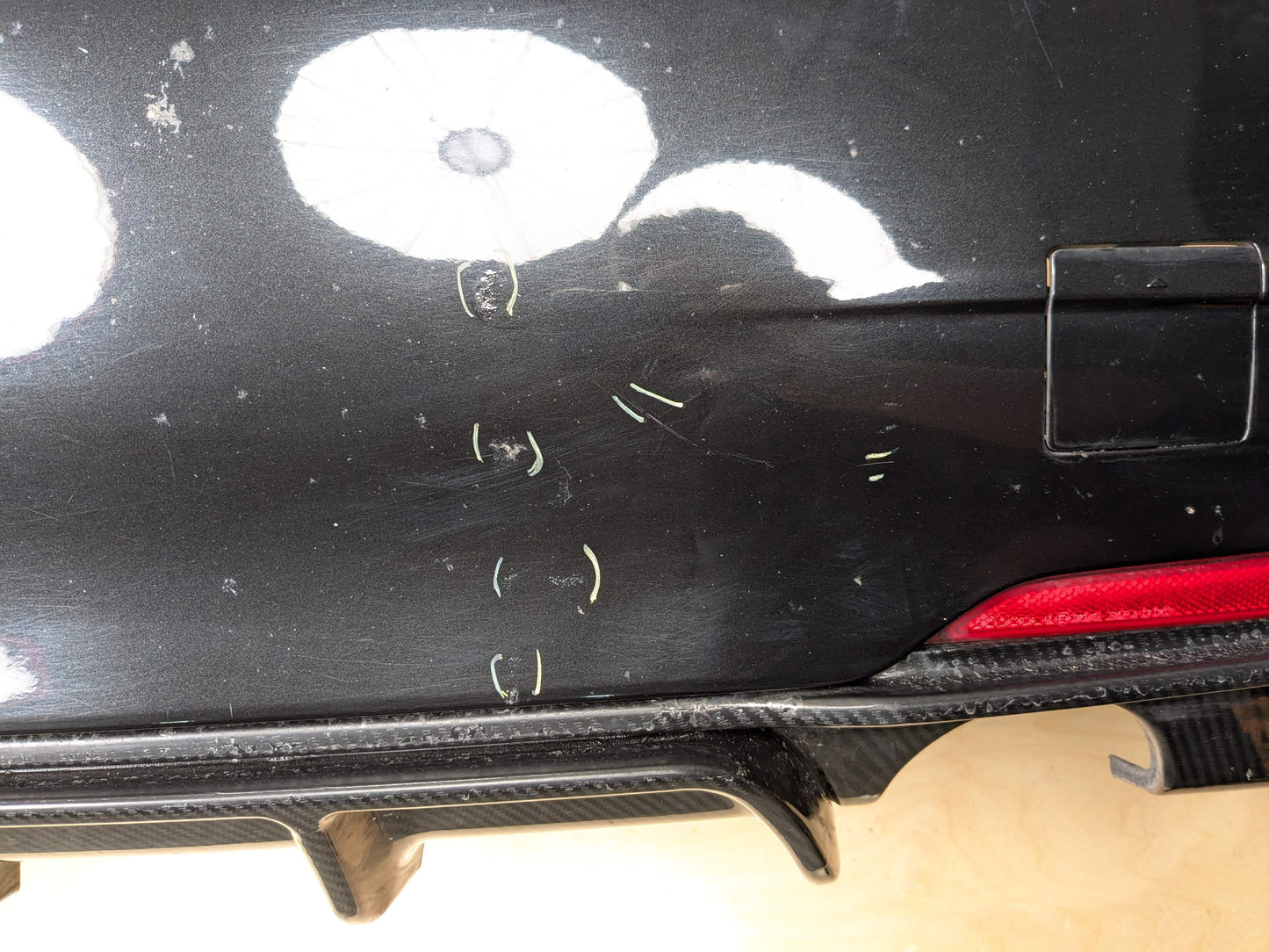 *12-18 OEM BMW F30 335i REAR Bumper Dual Exhaust Cover Trim M-SPORT Black 475