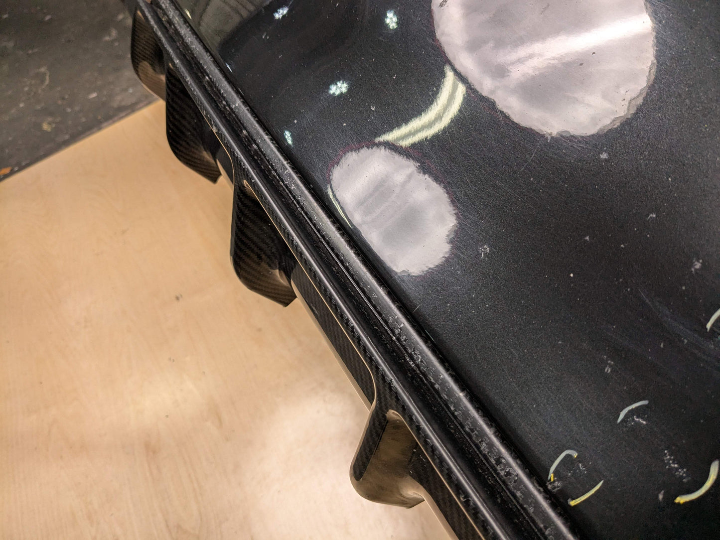 *12-18 OEM BMW F30 335i REAR Bumper Dual Exhaust Cover Trim M-SPORT Black 475