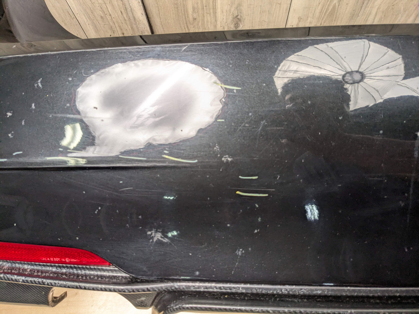 *12-18 OEM BMW F30 335i REAR Bumper Dual Exhaust Cover Trim M-SPORT Black 475