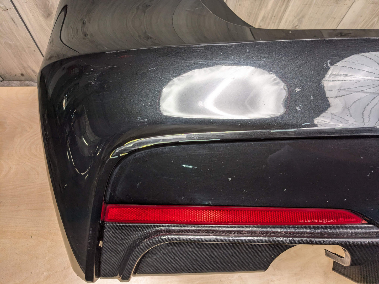 *12-18 OEM BMW F30 335i REAR Bumper Dual Exhaust Cover Trim M-SPORT Black 475