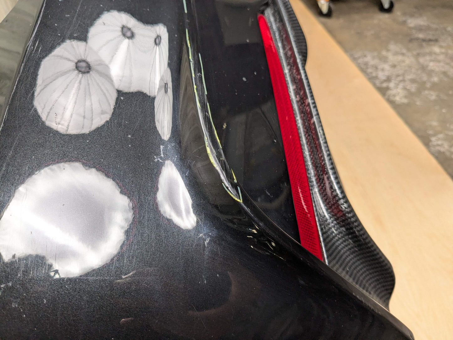 *12-18 OEM BMW F30 335i REAR Bumper Dual Exhaust Cover Trim M-SPORT Black 475