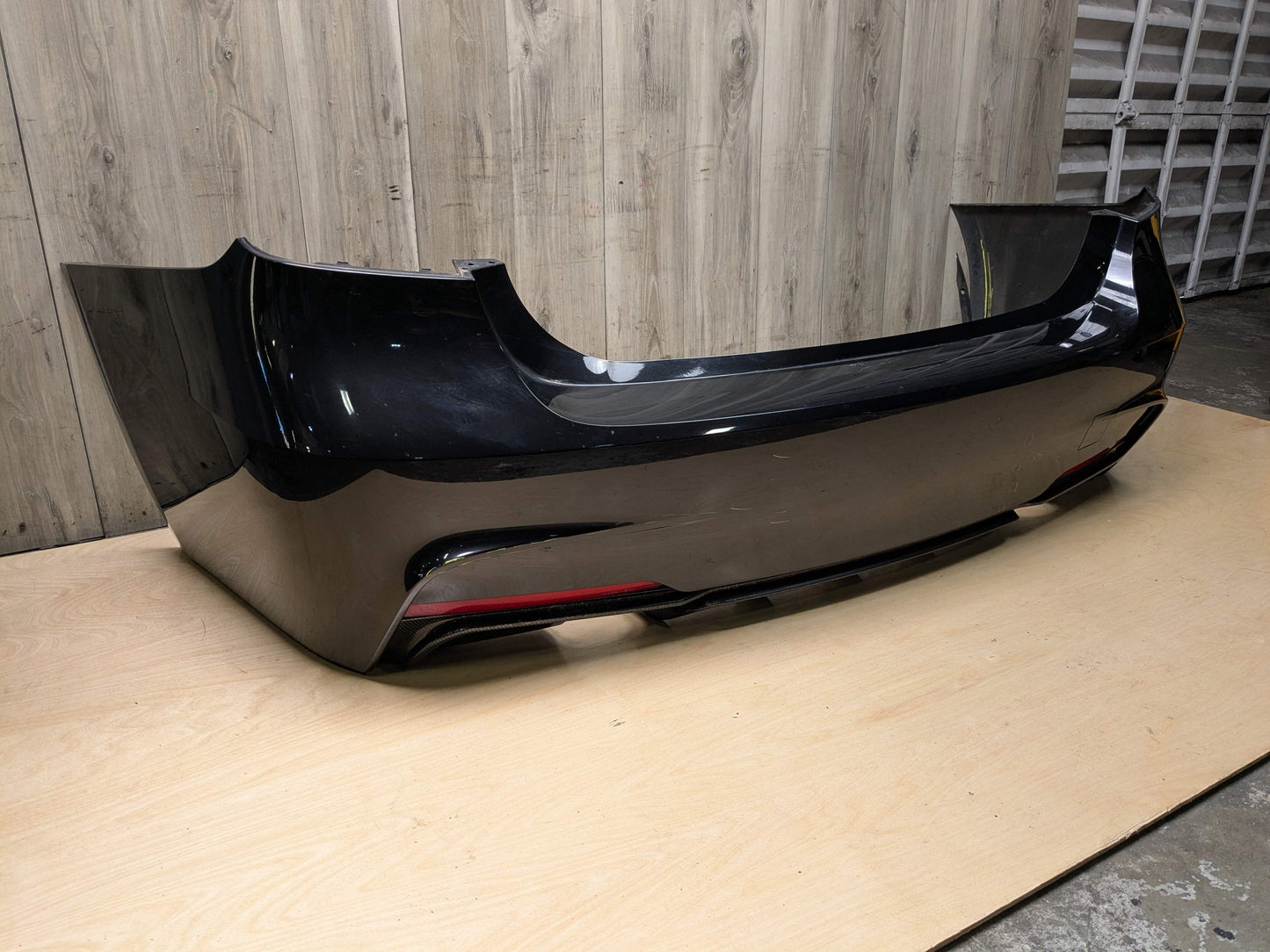 *12-18 OEM BMW F30 335i REAR Bumper Dual Exhaust Cover Trim M-SPORT Black 475