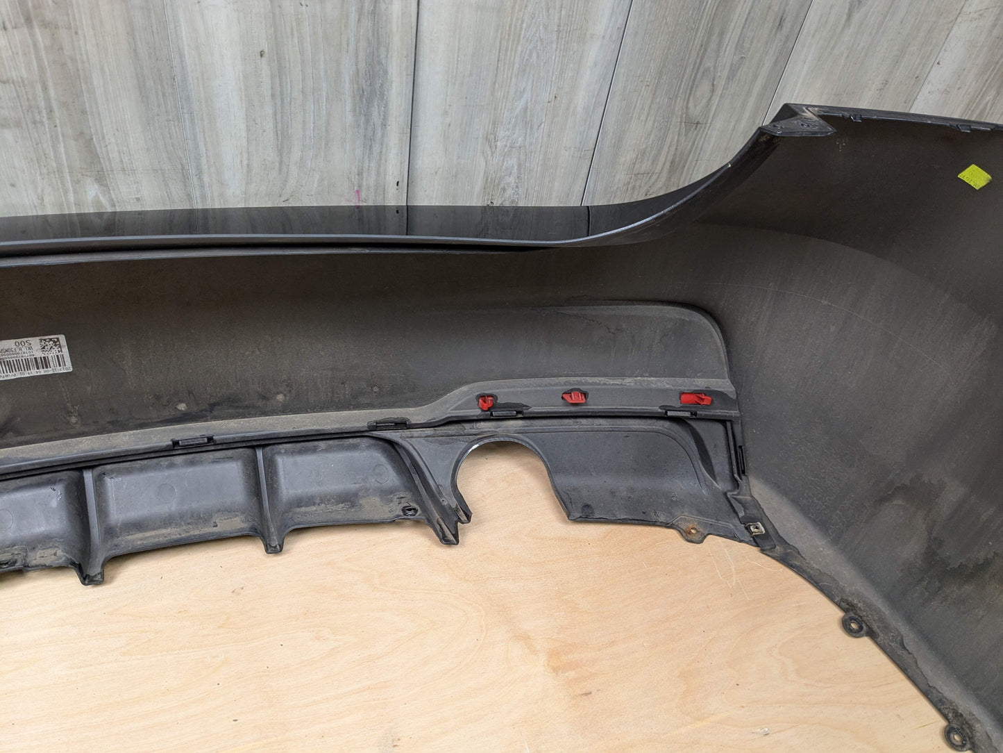 *12-18 OEM BMW F30 335i REAR Bumper Dual Exhaust Cover Trim M-SPORT Black 475