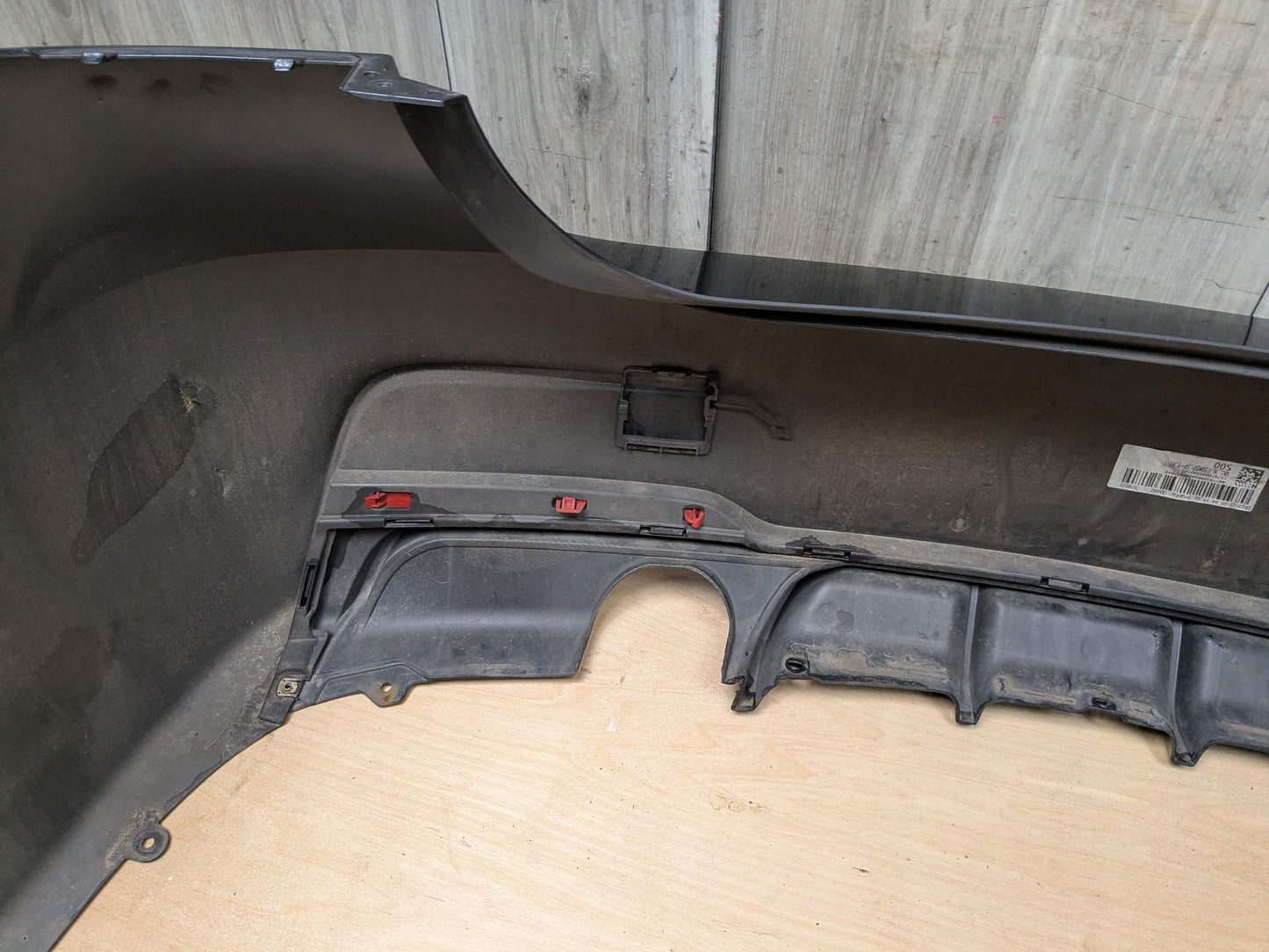 *12-18 OEM BMW F30 335i REAR Bumper Dual Exhaust Cover Trim M-SPORT Black 475