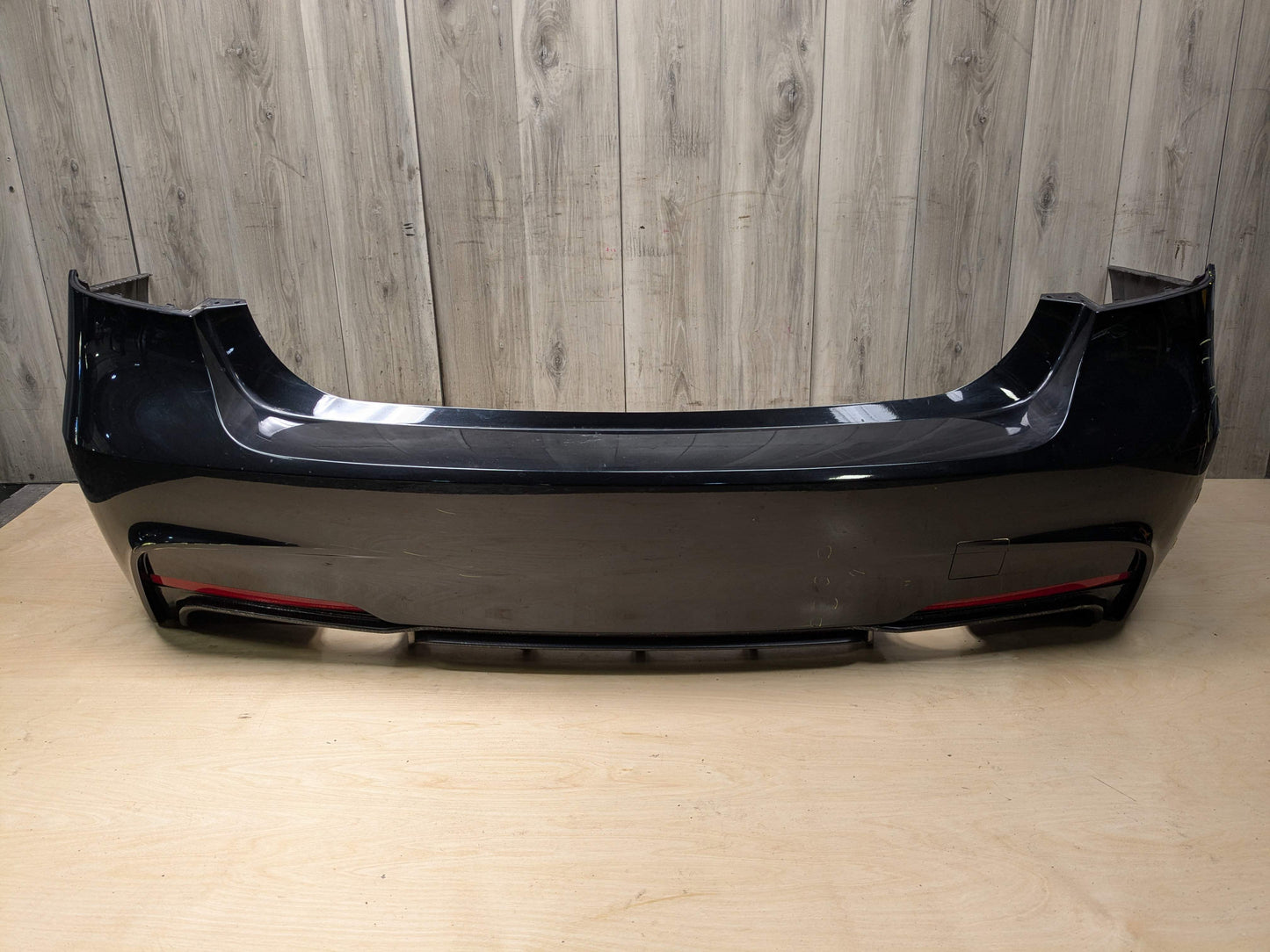 *12-18 OEM BMW F30 335i REAR Bumper Dual Exhaust Cover Trim M-SPORT Black 475