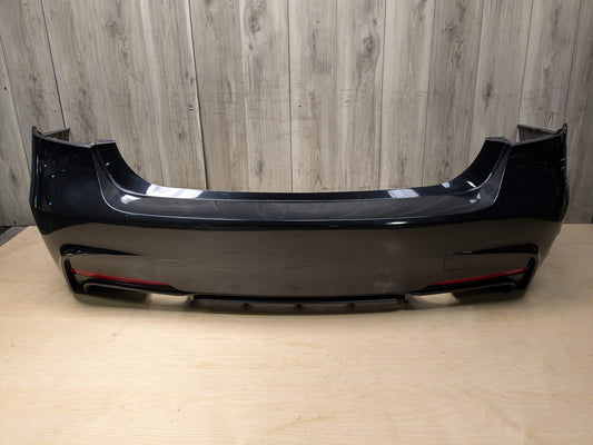 *12-18 OEM BMW F30 335i REAR Bumper Dual Exhaust Cover Trim M-SPORT Black 475