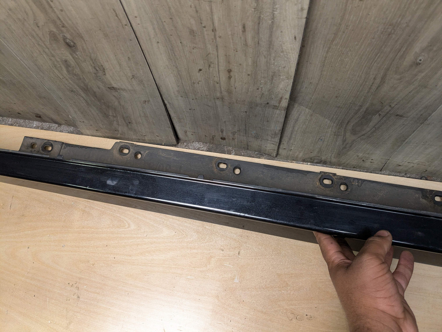 *12-18 OEM BMW F30 335 Left Driver Side Skirt Rocker Panel Black 475