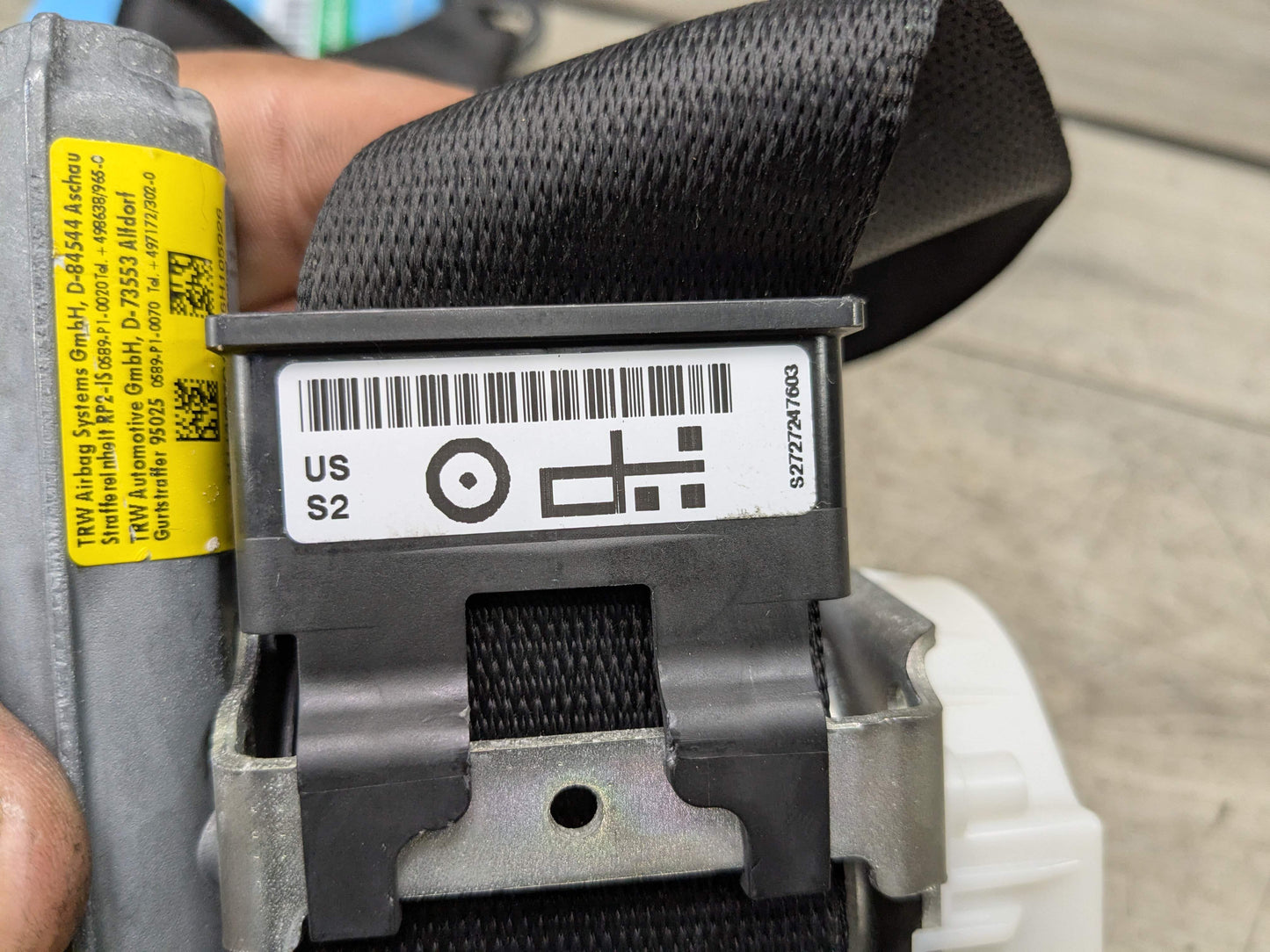 12-20 OEM BMW F30 F36 F80 M3 Front Right Passenger Side Seatbelt Retractor Black