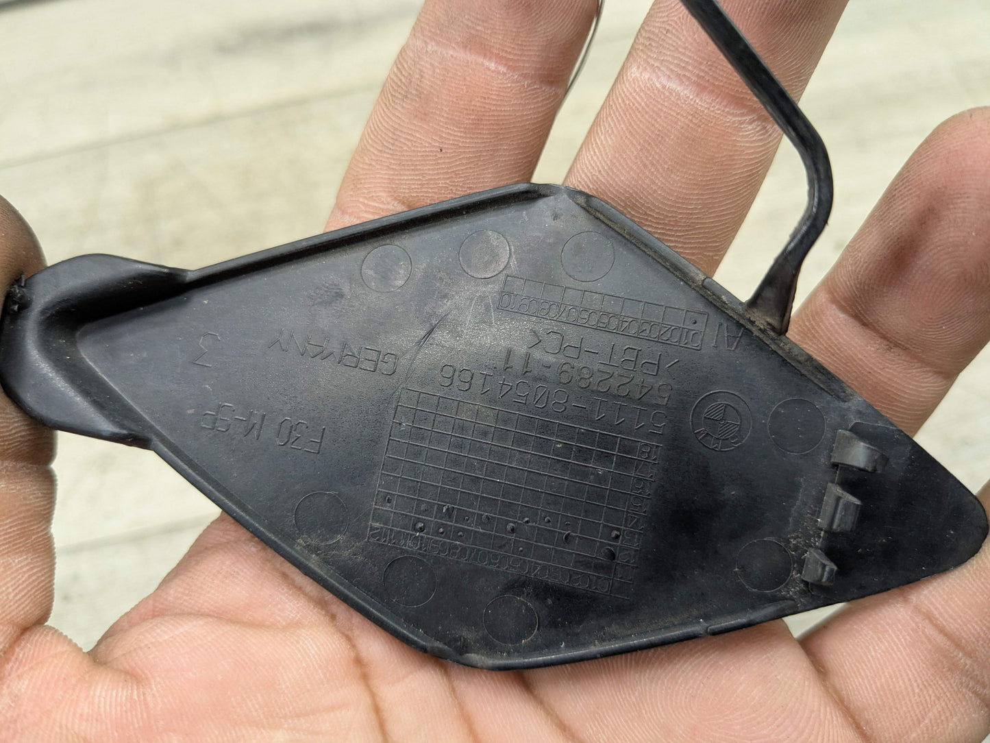 OEM BMW F30 F31 328 335 M Sport Front Bumper Towing Tow Eye Hook Cover Cap Black