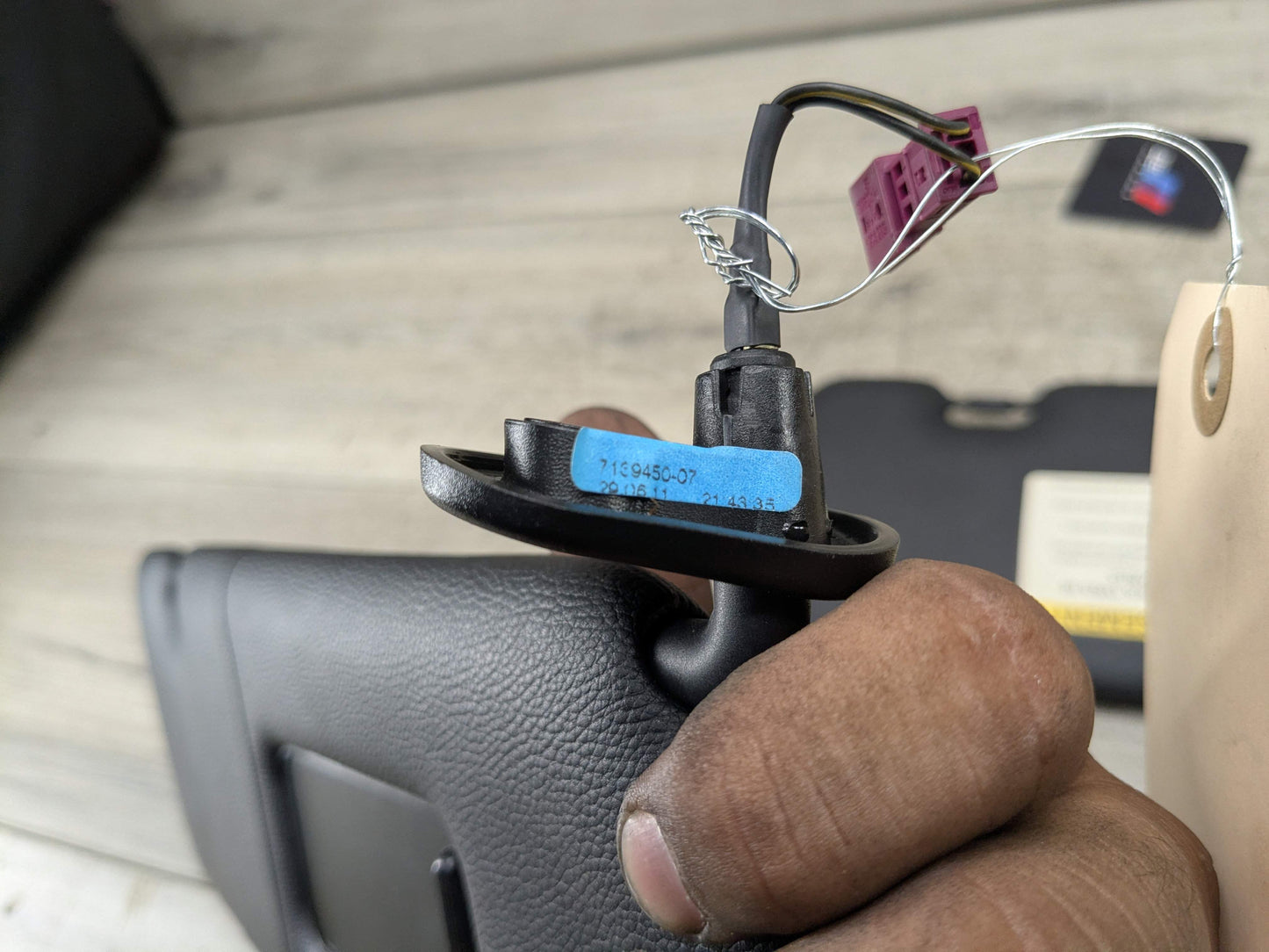 07-13 OEM BMW E88 E93 128 328 335 M3 Convertible Sun Visor Black Pair