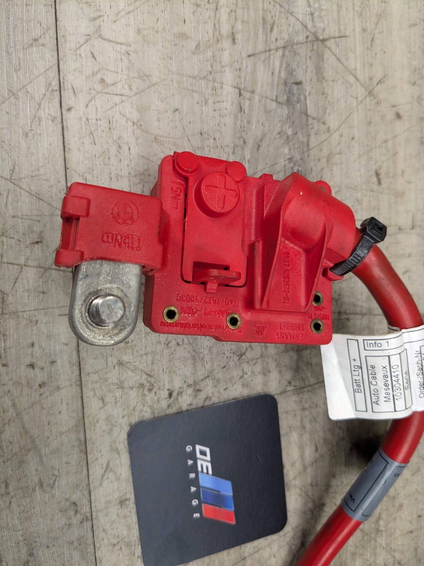 OEM BMW E84 E82 E88 E90 E92 335 M3 Battery Plus Pole Terminal Positive Red Cable