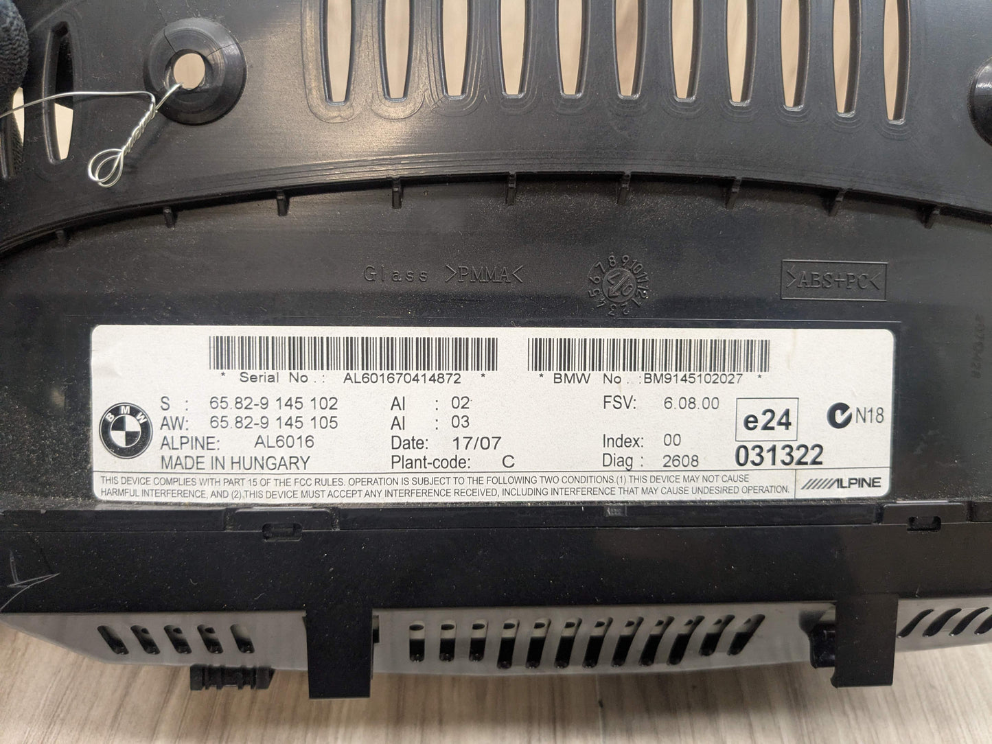 06-08 OEM BMW E90 E92 CCC Navigation Dash Information On-Board Monitor Screen