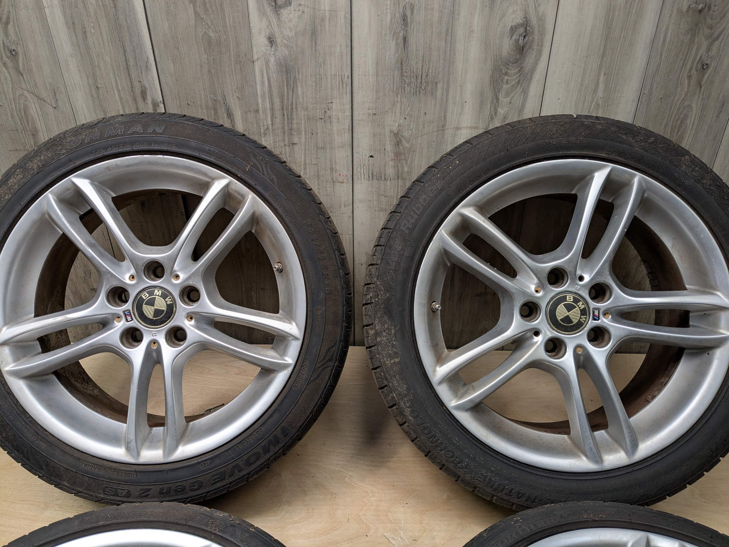 OEM BMW E82 E88 128 135 Wheels Rims 18x7.5/8.5 ET49/52 Dual Spoke Style 261 SET