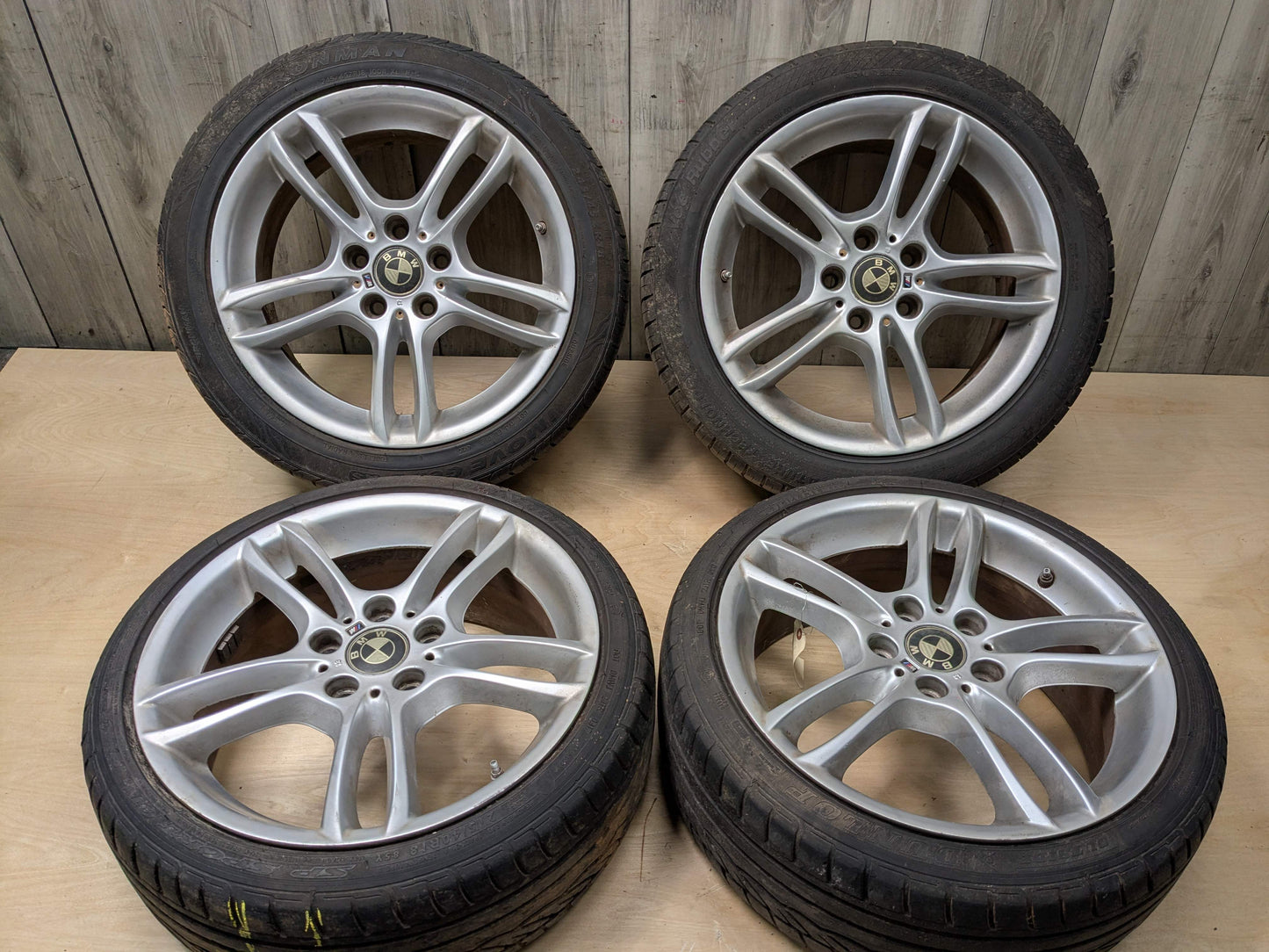 OEM BMW E82 E88 128 135 Wheels Rims 18x7.5/8.5 ET49/52 Dual Spoke Style 261 SET