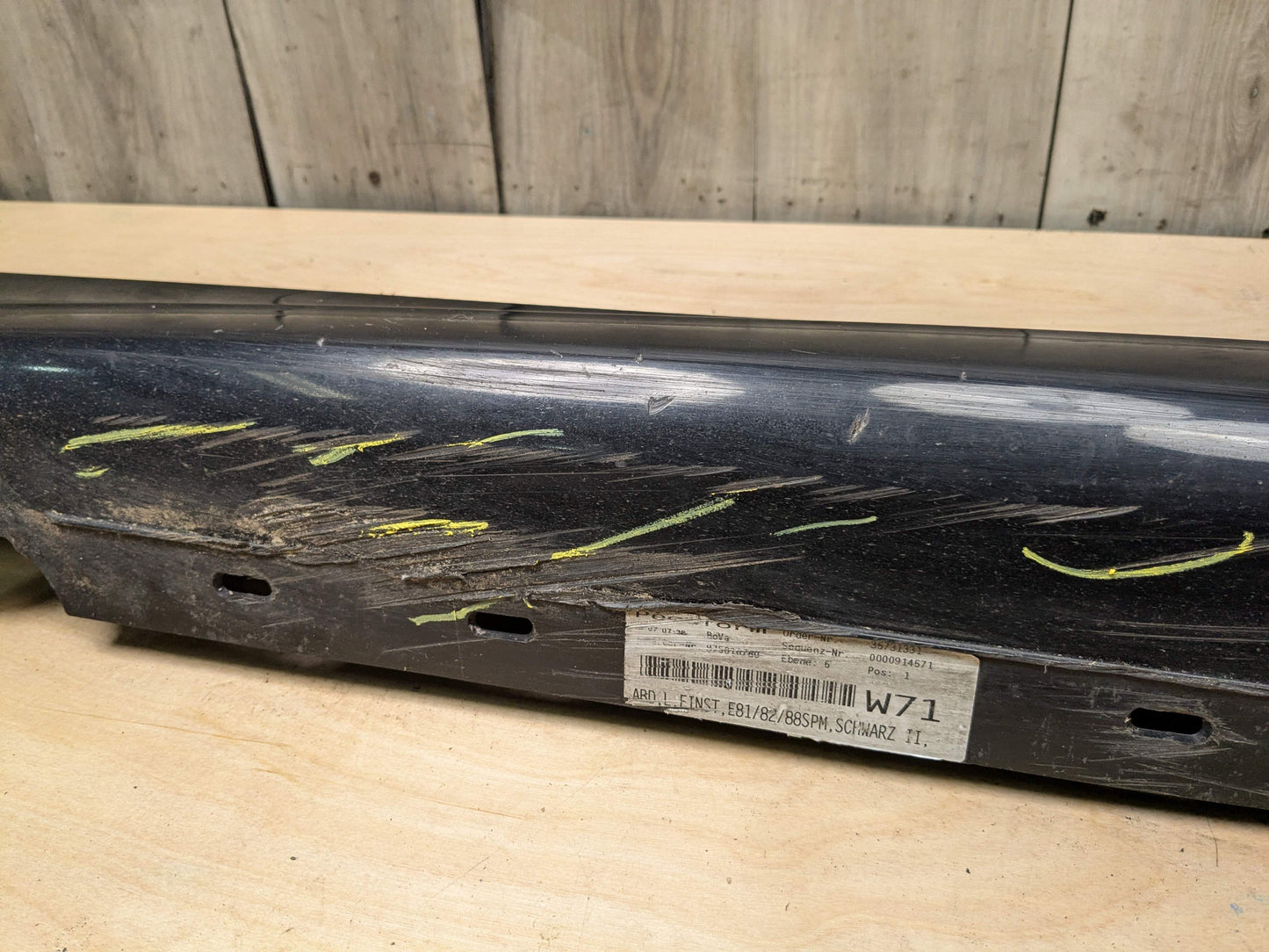 OEM BMW E82 E88 128 135 M SPORT Left Right Side Skirt Rocker Panel Black 668