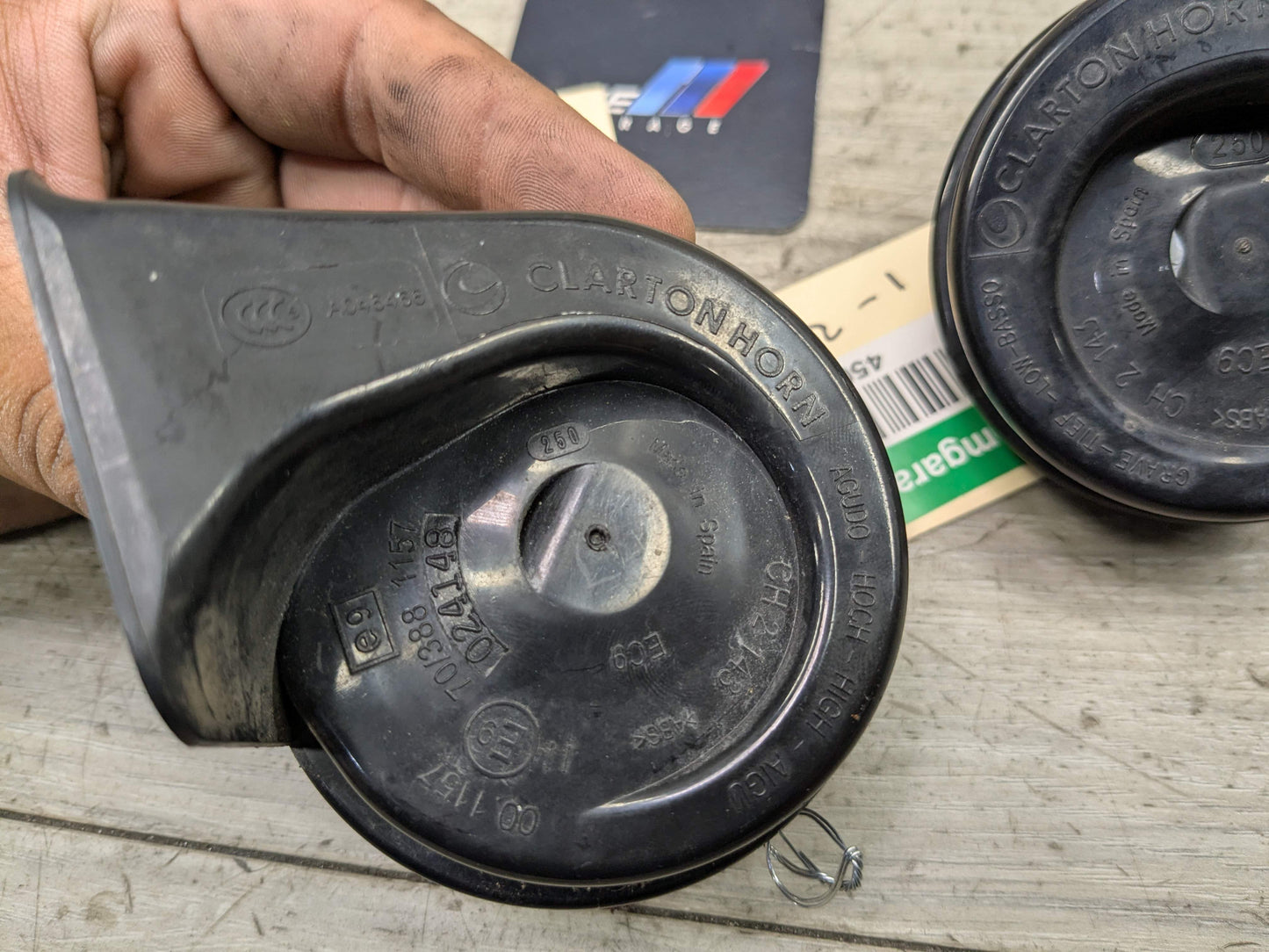 08-13 OEM BMW E82 E88 128i 135i Left Right Horn Signal Low Tone Pitch PAIR