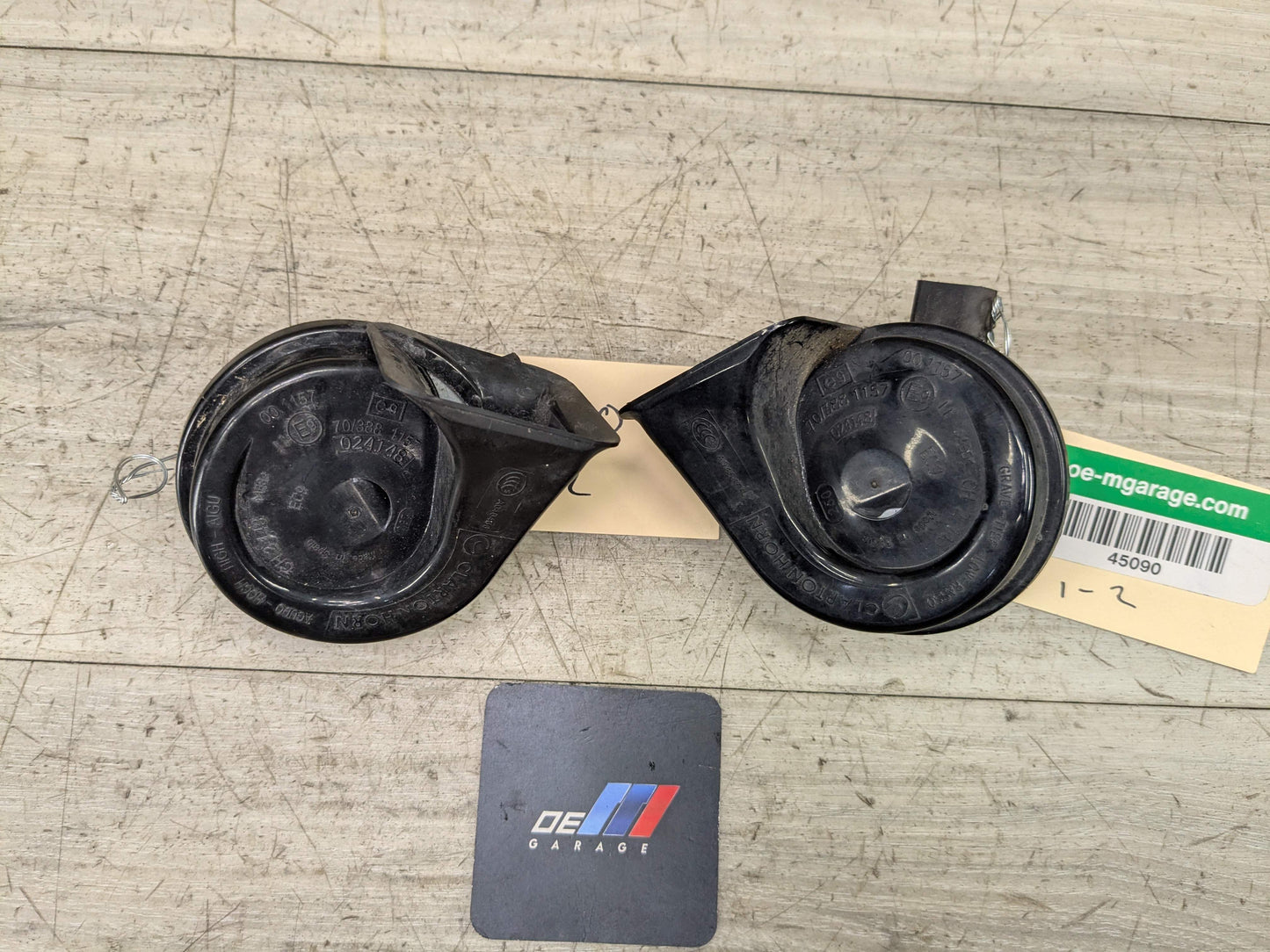 08-13 OEM BMW E82 E88 128i 135i Left Right Horn Signal Low Tone Pitch PAIR