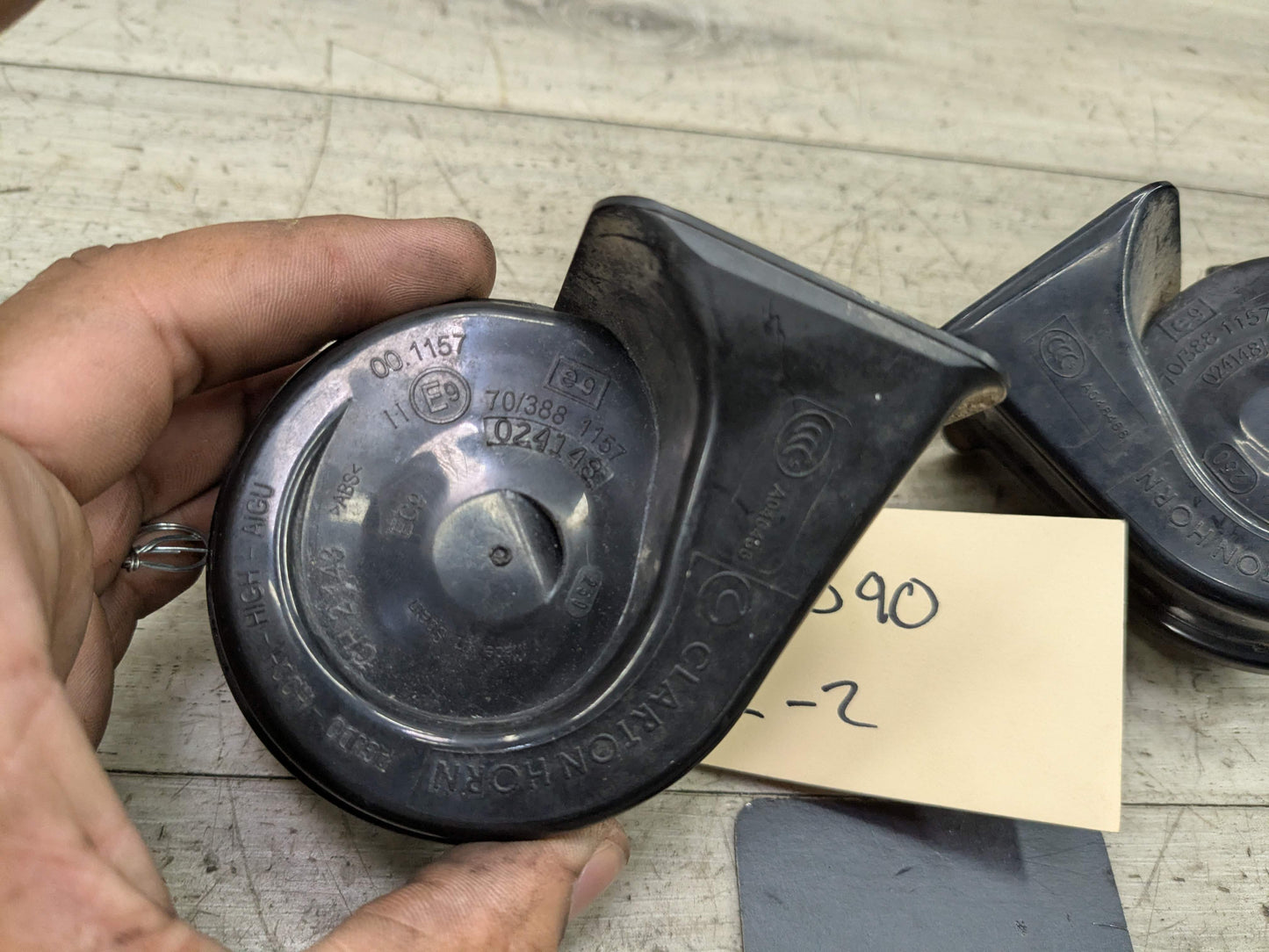 08-13 OEM BMW E82 E88 128i 135i Left Right Horn Signal Low Tone Pitch PAIR