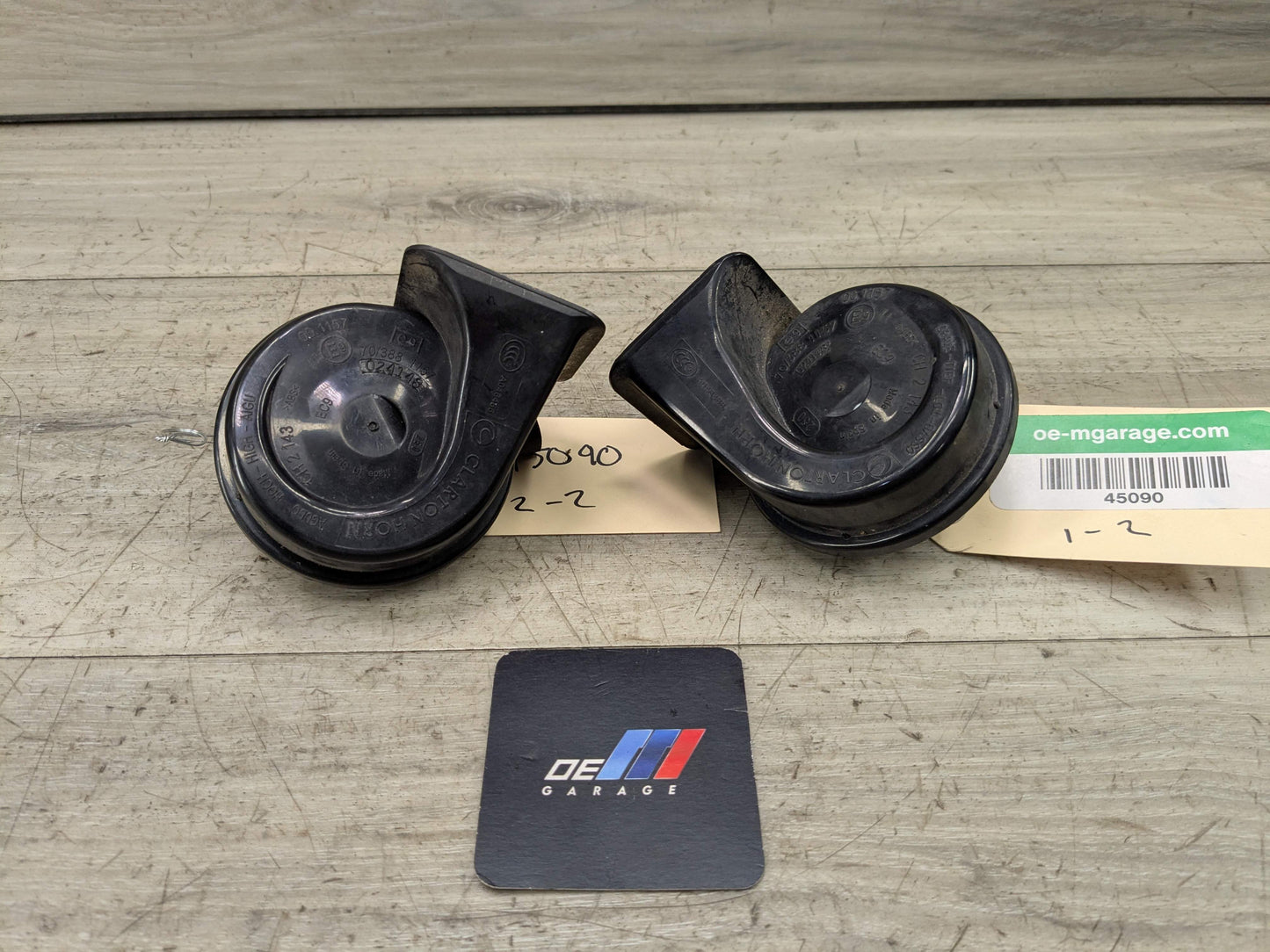 08-13 OEM BMW E82 E88 128i 135i Left Right Horn Signal Low Tone Pitch PAIR