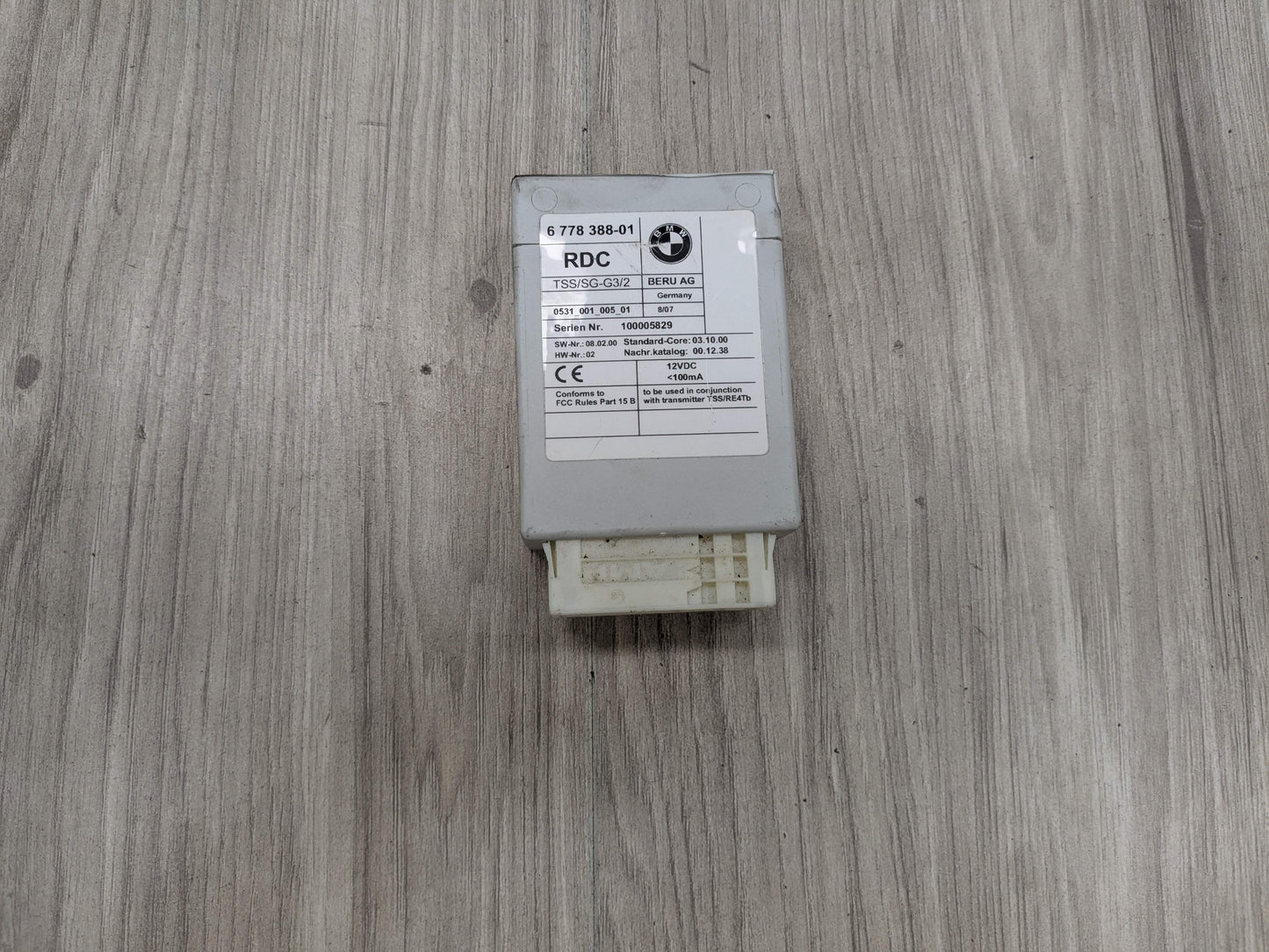 07-10 OEM BMW E93 328 335 Tire Pressure Control Module Unit TPMS RDC