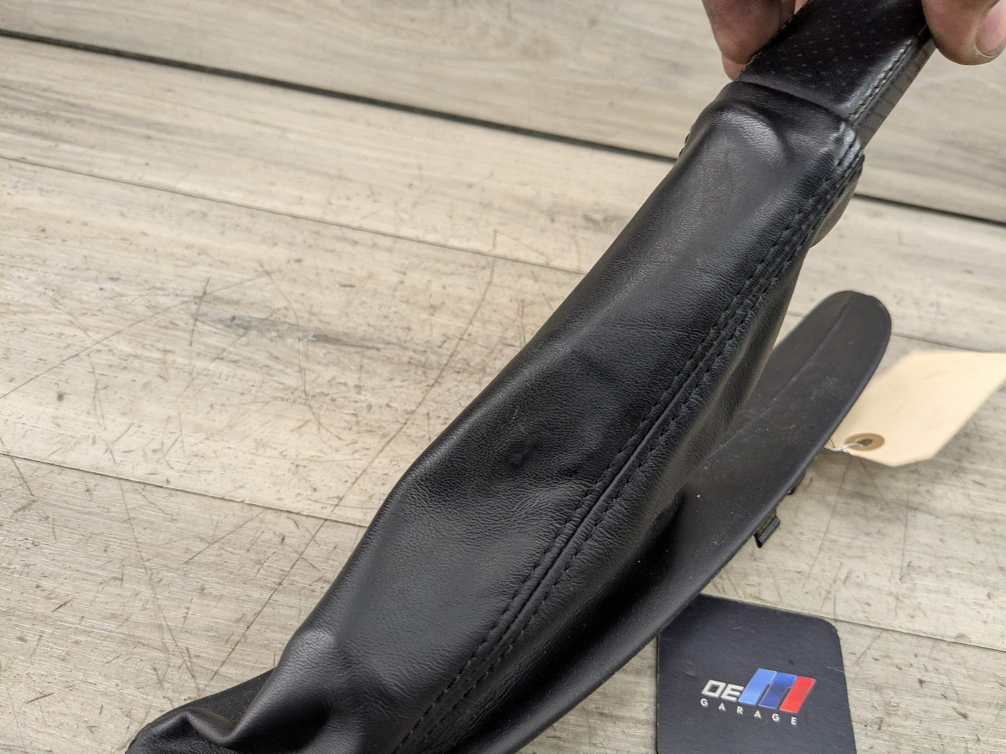 08-13 OEM BMW E88 E82 128 135 Boot Hand Brake Handle Perforated Leather Black