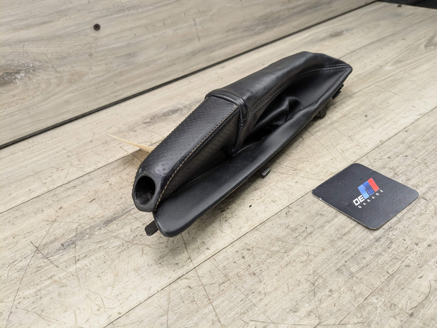 08-13 OEM BMW E88 E82 128 135 Boot Hand Brake Handle Perforated Leather Black