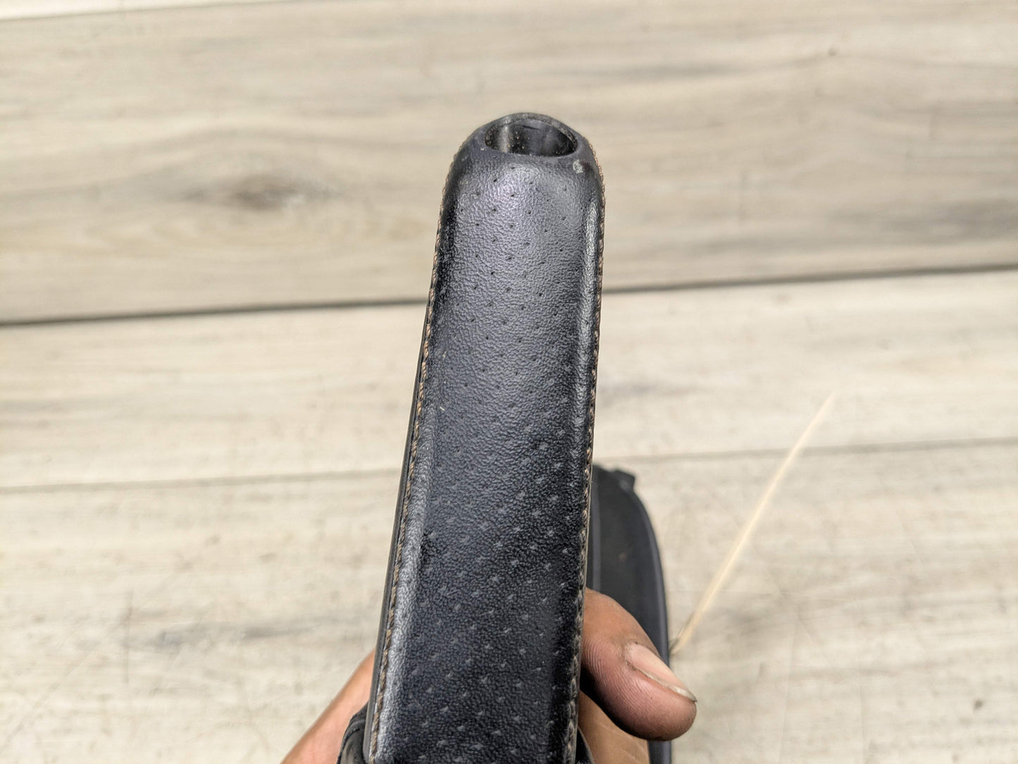 08-13 OEM BMW E88 E82 128 135 Boot Hand Brake Handle Perforated Leather Black