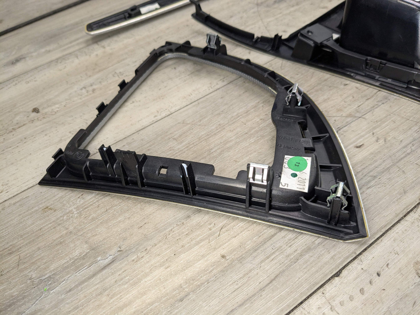 08-13 OEM BMW E82 E88 135 Aluminum Glacier Silver Dash Doors Interior Trim SET