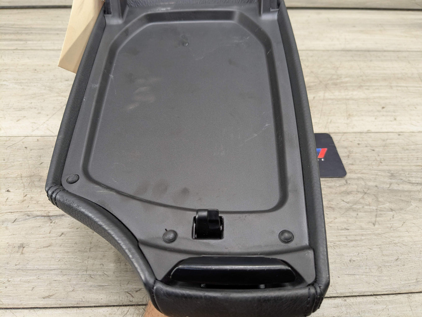 08-13 OEM BMW E88 128i 135i Center Console Armrest Tray Leather SCHWARTZ Black