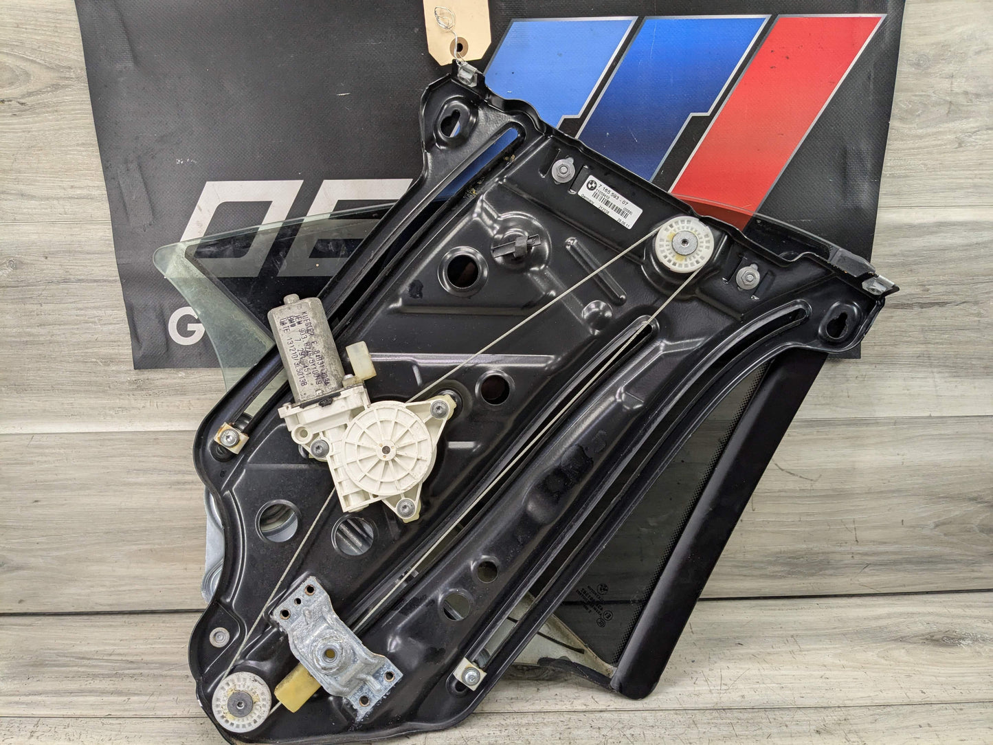 OEM BMW E88 128 135 Convertible Rear Left Quarter Window Glass Regulator w Motor