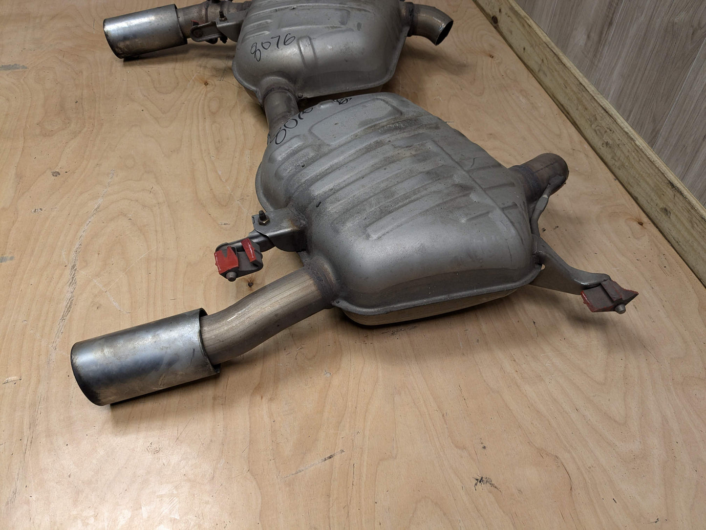 07-10 OEM BMW E92 E93 335i N54 Exhaust Muffler Boysen W/ Tips SET