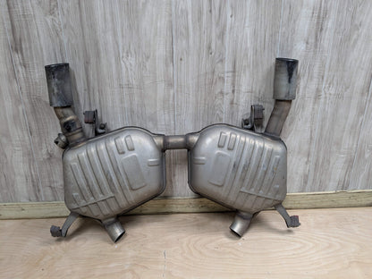 07-10 OEM BMW E92 E93 335i N54 Exhaust Muffler Boysen W/ Tips SET