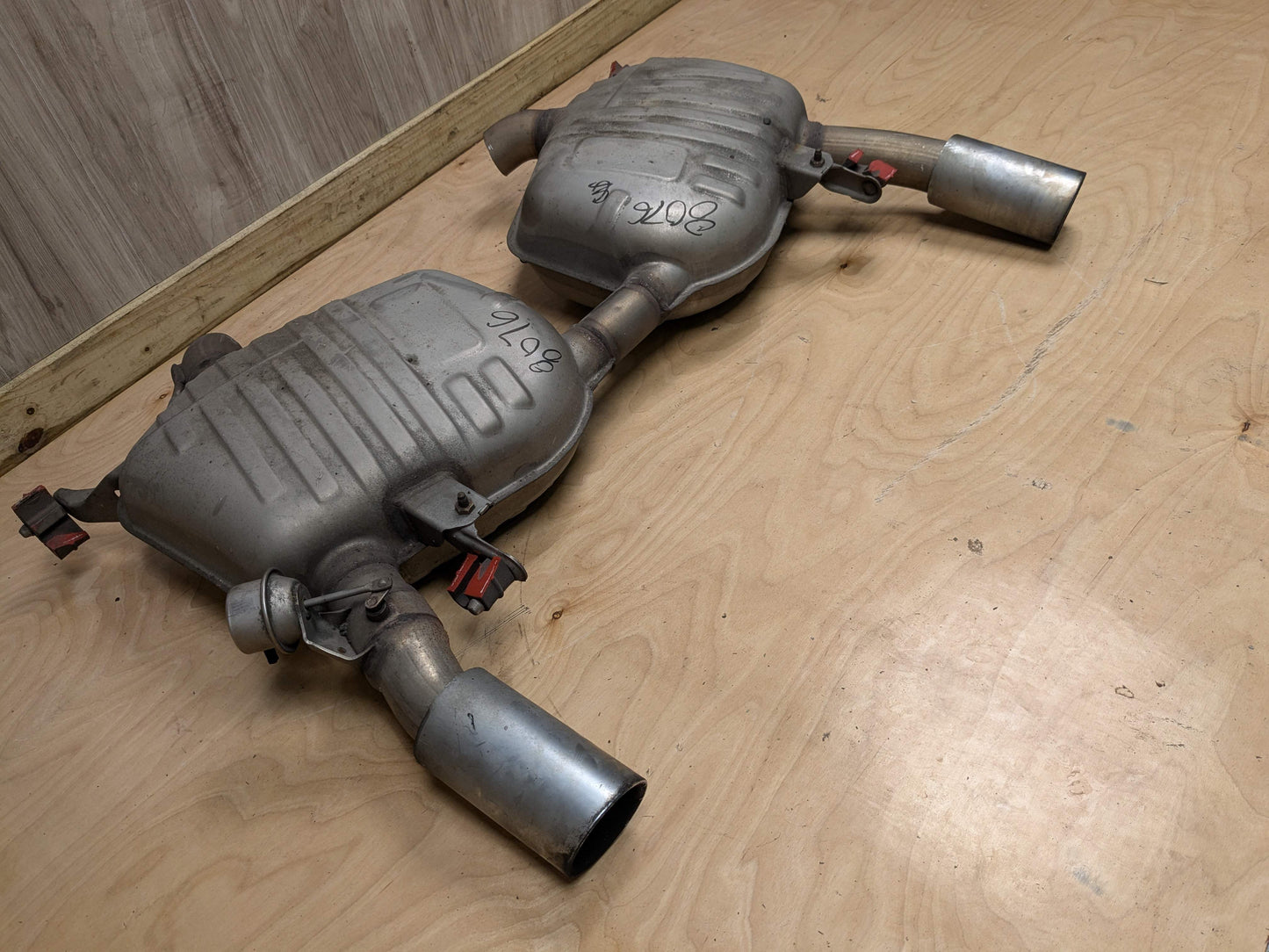 07-10 OEM BMW E92 E93 335i N54 Exhaust Muffler Boysen W/ Tips SET