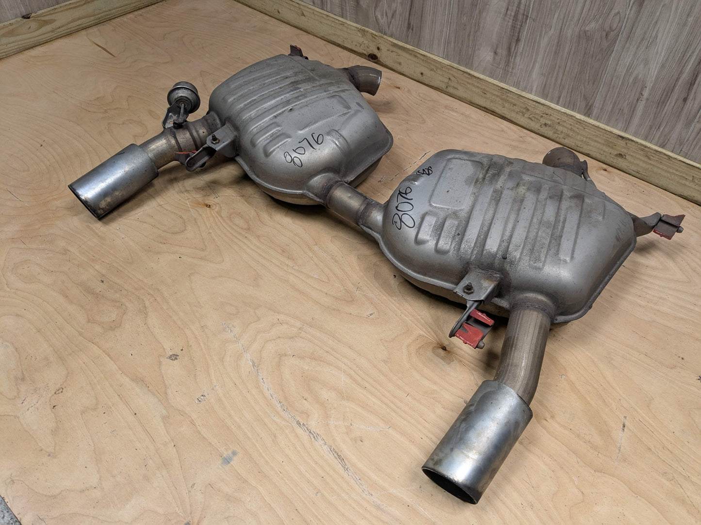 07-10 OEM BMW E92 E93 335i N54 Exhaust Muffler Boysen W/ Tips SET