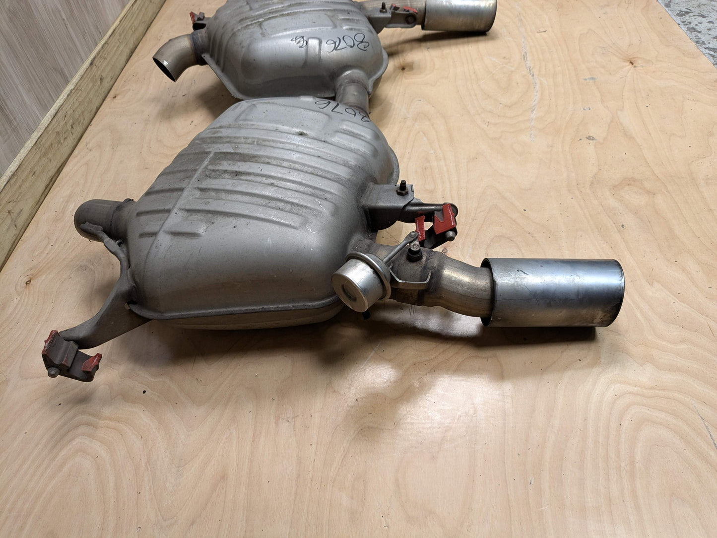 07-10 OEM BMW E92 E93 335i N54 Exhaust Muffler Boysen W/ Tips SET