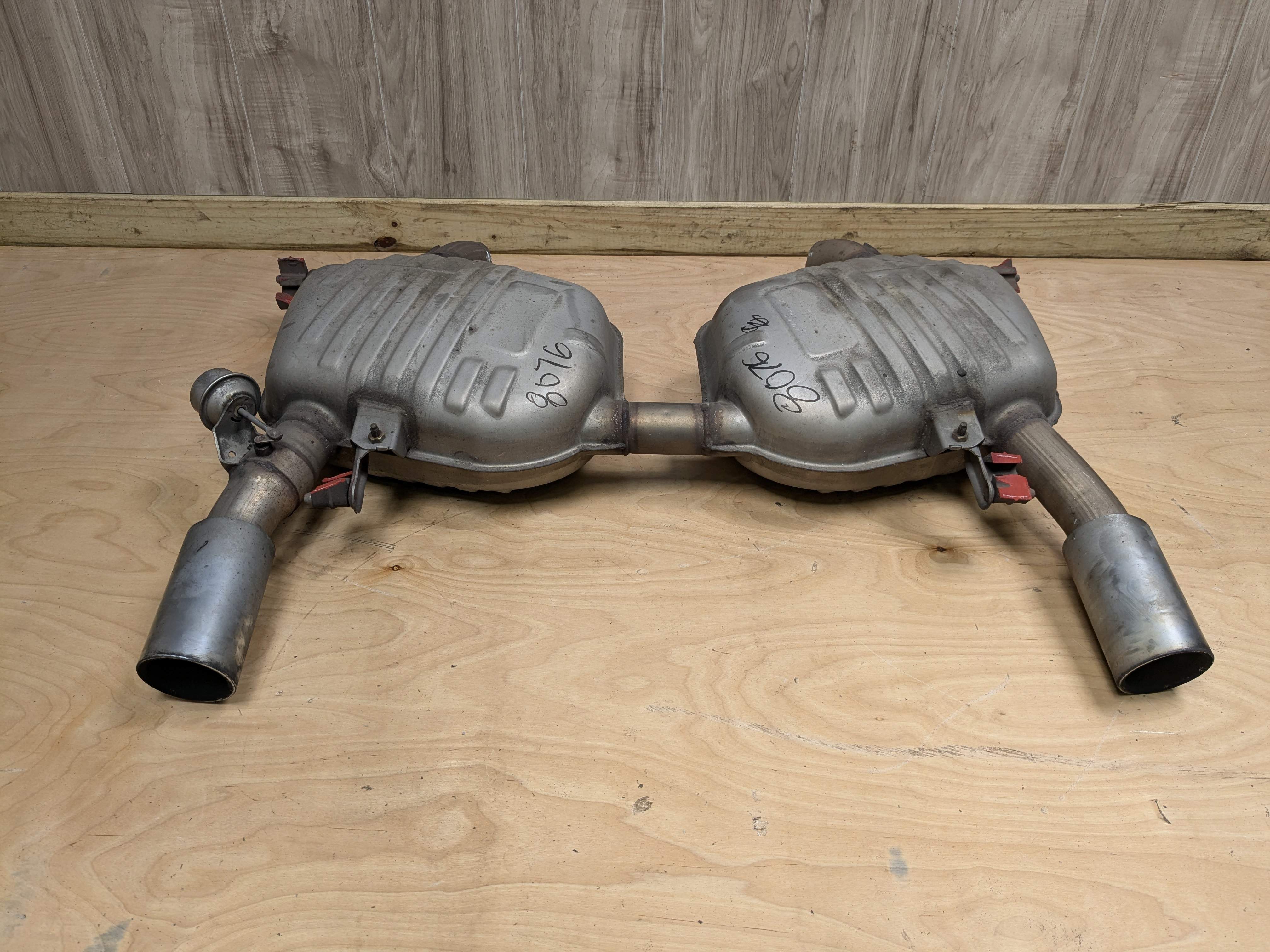 07-10 OEM BMW E92 E93 335i N54 Exhaust Muffler Boysen W/ Tips SET