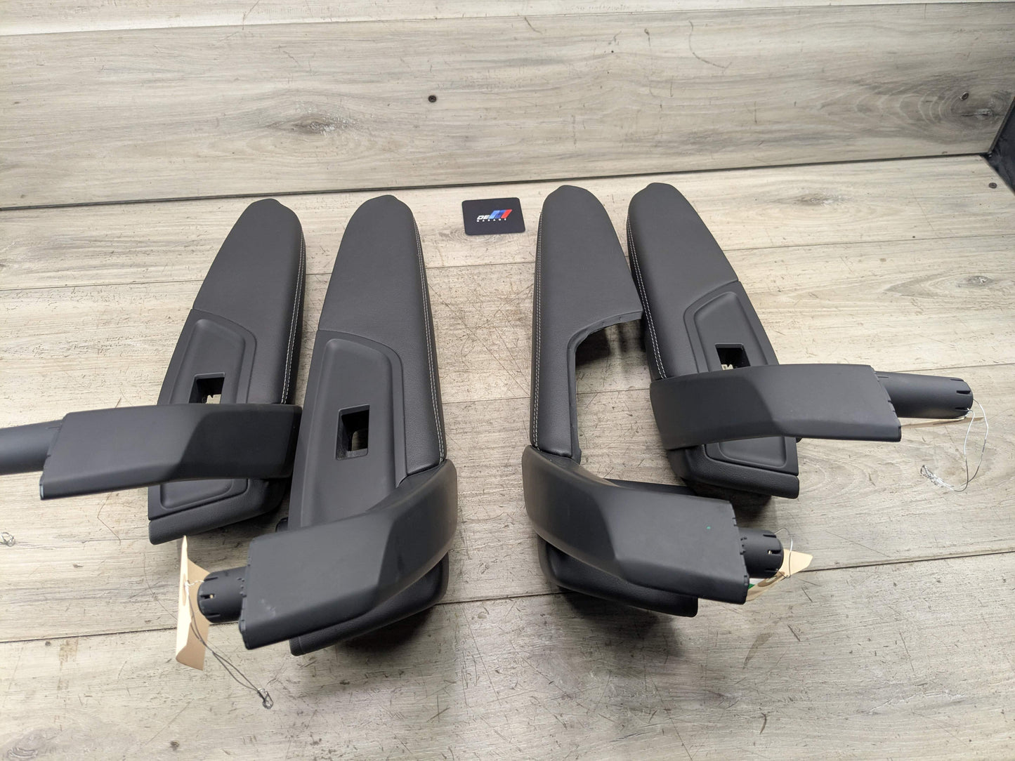 18-24 OEM AUDI Q5 SQ5 Front Rear Left Right Door Armrests Black Leather SET (4)