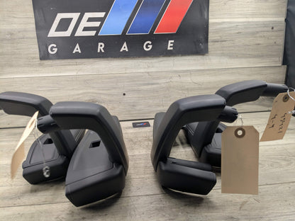 18-24 OEM AUDI Q5 SQ5 Front Rear Left Right Door Armrests Black Leather SET (4)